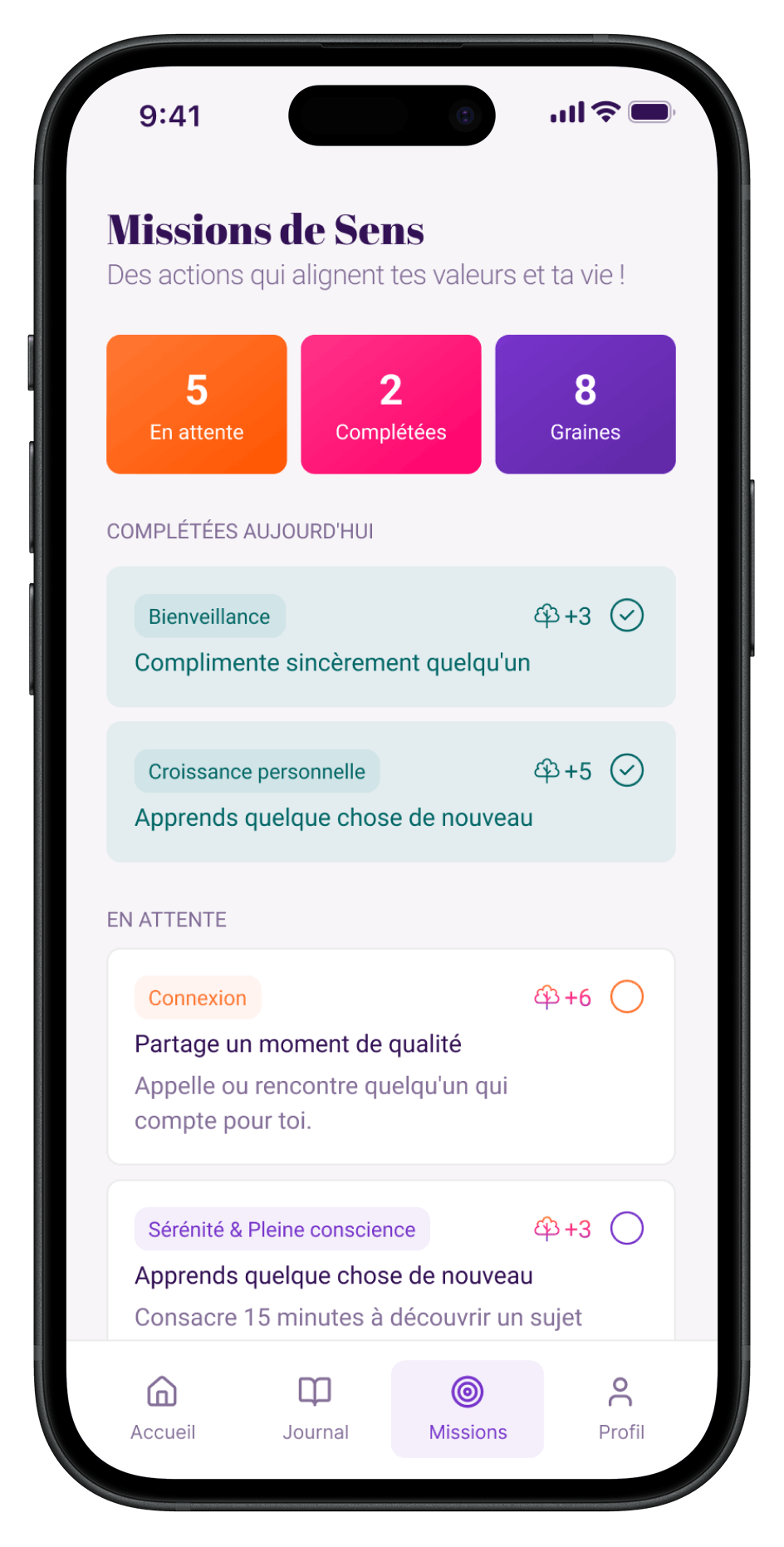 Missions complétées Lumina